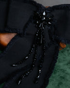 "GUCCI" Black bejeweled grosgrain ribbon