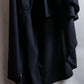 "ANN DEMEULEMEESTER" Cape draping docking design zipper sleeveless dress