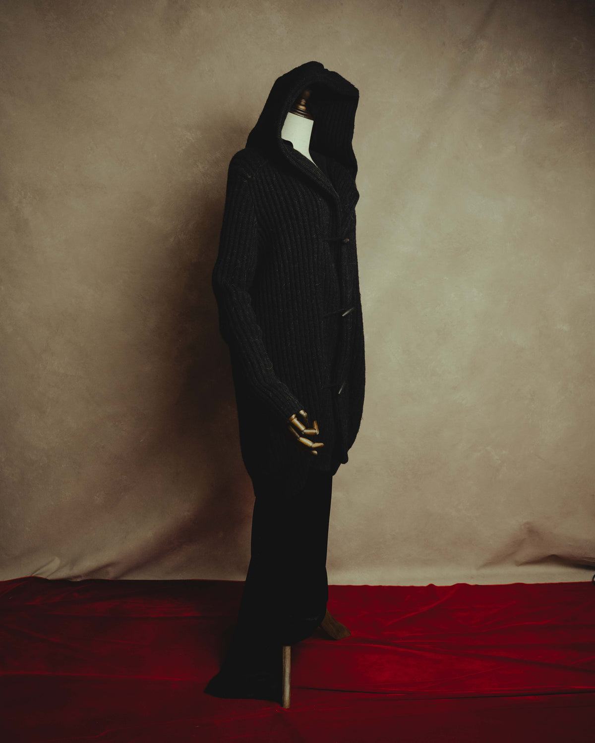 "MM6 Maison Martin Margiela" 00's-10's Alpaca blend hooded knit duffle coat