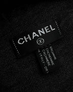 "CHANEL" Logo engraved design cashmere super large stole