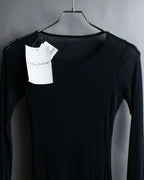 "YOHJI YAMAMOTO FEMME"
Sheer cotton round neck pullover