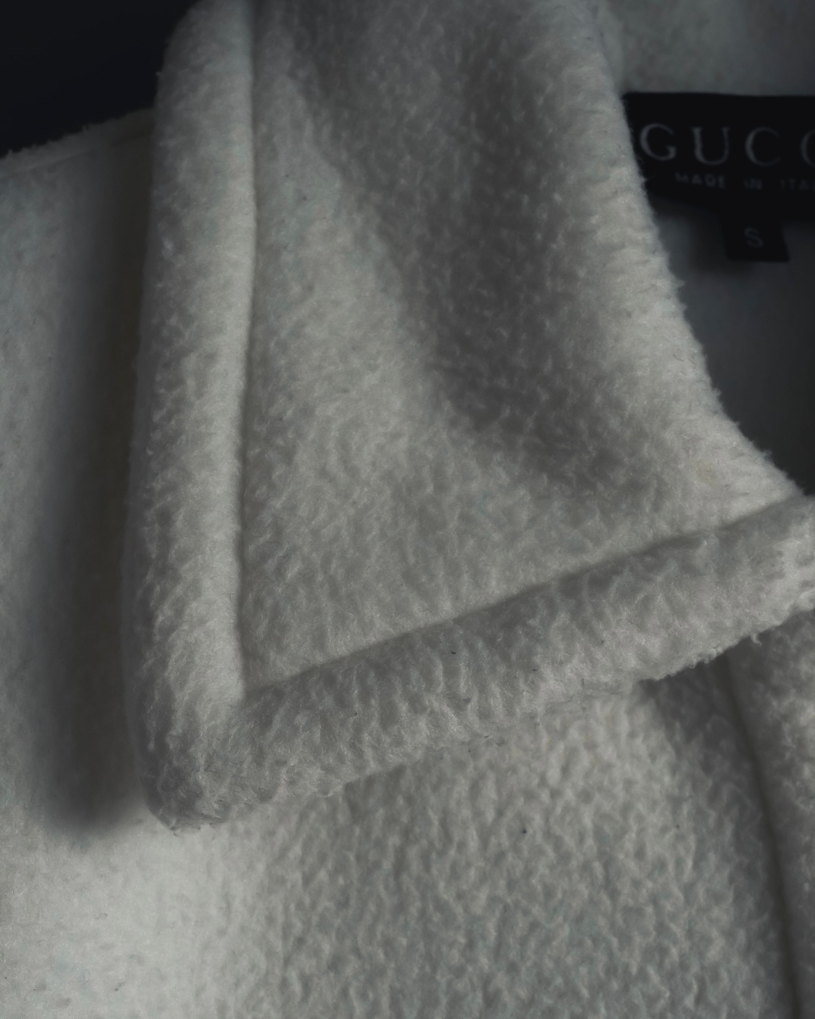 "GUCCI" 90’s-00’s Minimal fleece gold buttons jacket