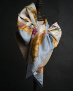 “Christian Dior” 90’s Floral logo silk scarf