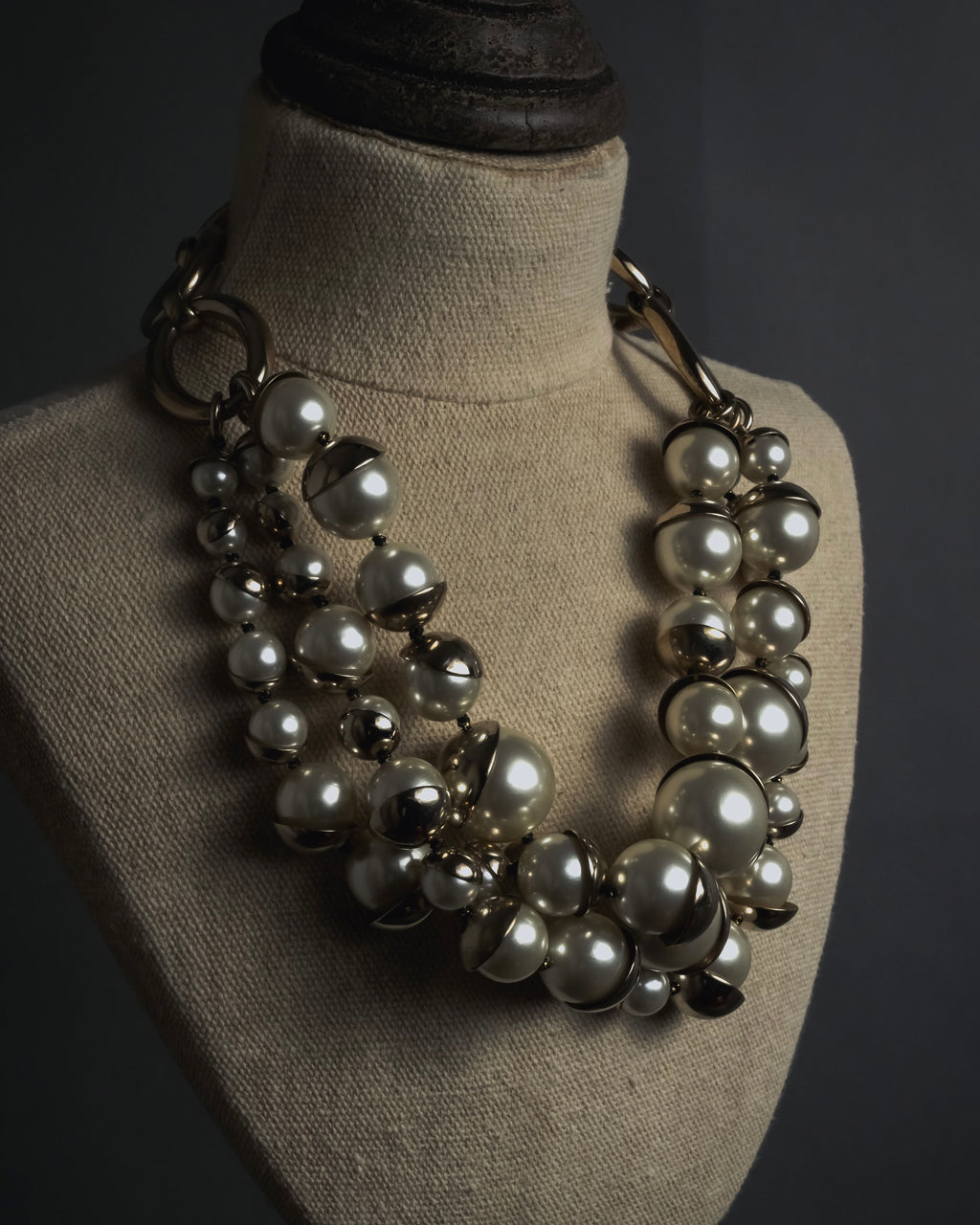-SPECIAL- "Christian Dior"
John Galliano period Pearl Metal Design Layered Necklace