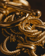 “CELINE” Late 80’s-early 90’s twisted rope circle link toggle bracelet