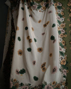 “Salvatore Ferragamo” 90’s Botanical fringe shawl