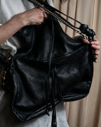 "GUCCI" Bamboo design combination chain shoulder leather bag
