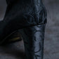 "YVES SAINT LAURENT" Botanical pattern square toe long boots