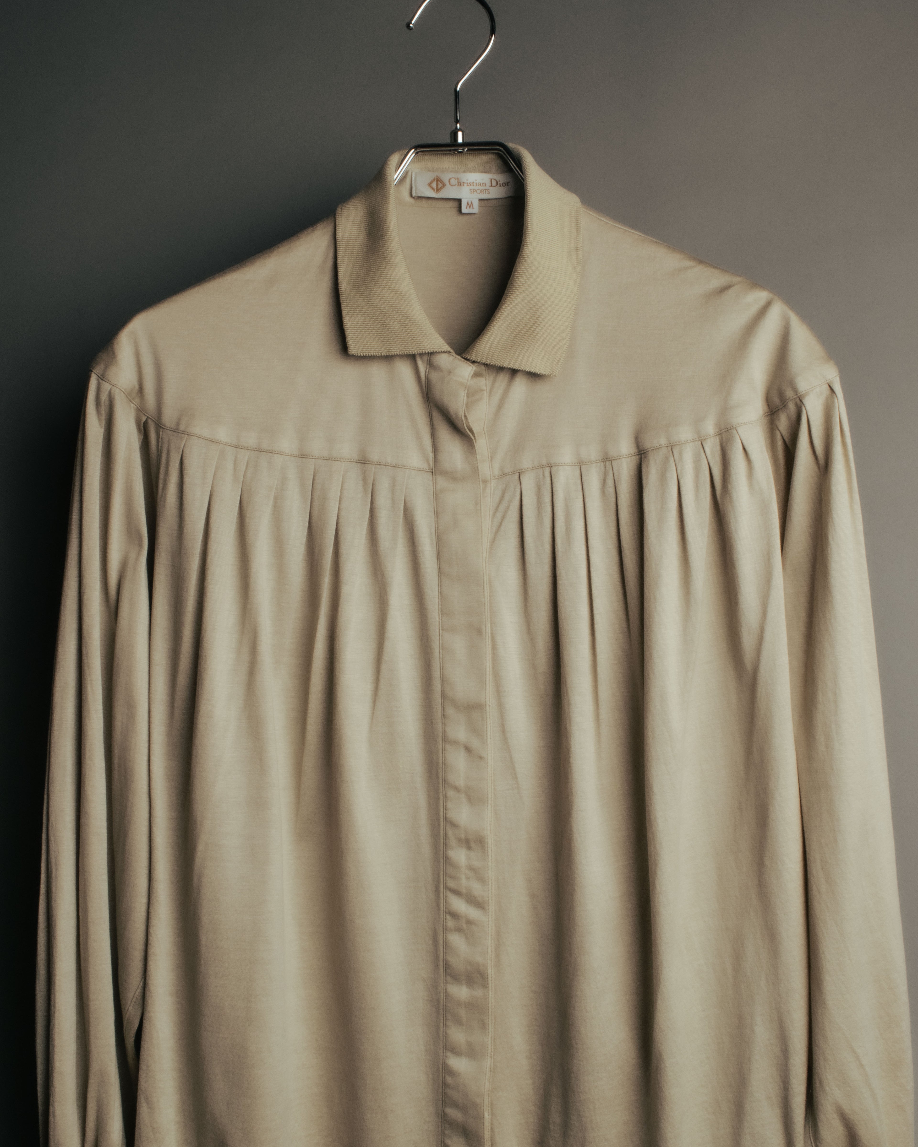 “Christian Dior” 90’s Gathered fly-front jersey blouse