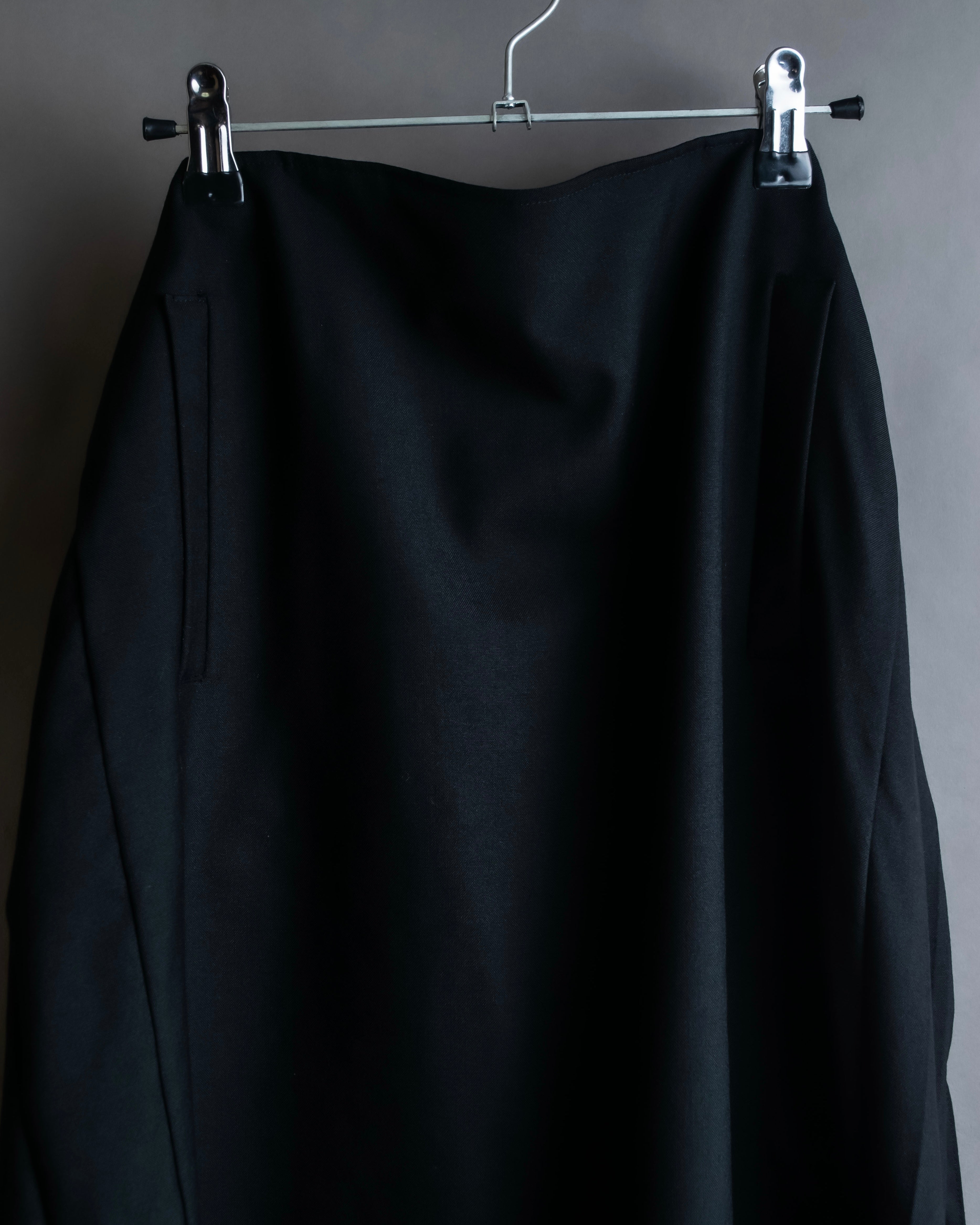 "JEAN PAUL GAULTIER" Ribbon belted design pleated flare skirt