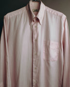 "Hermès" 80's-early 90's Pale pink herringbone cotton dress shirt