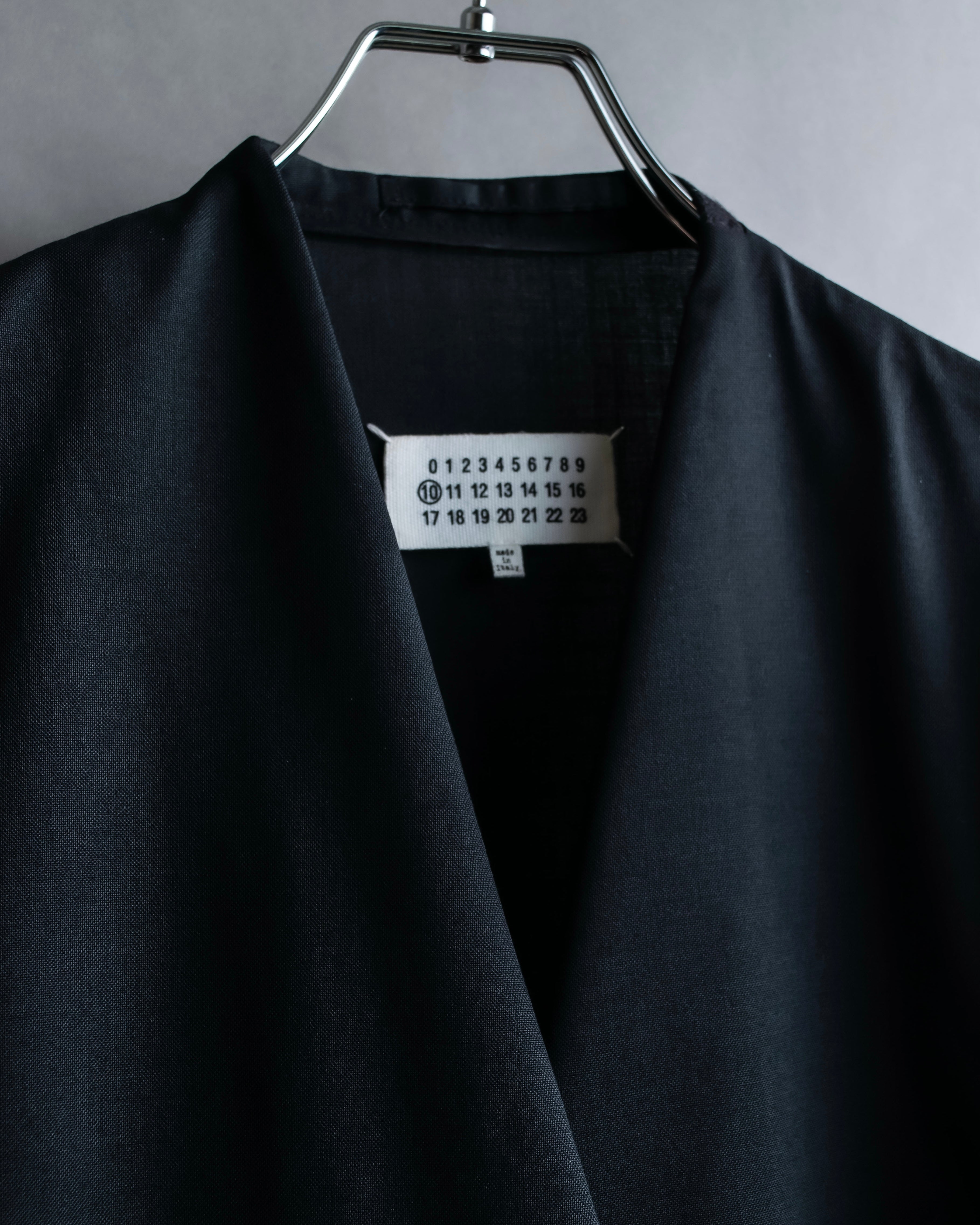 "MAISON MARGIELA" 20AW No-collar design wool tailored jacket