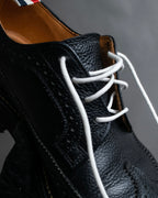 "THOM BROWNE" Wingtip design rubber sole leather shoes