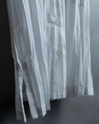 "ISSEY MIYAKE" Pleated short sleeve shirt