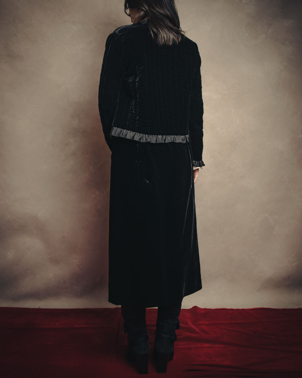 -SPECIAL- “CELINE” 80’s-90’s velvet frilled chain setup