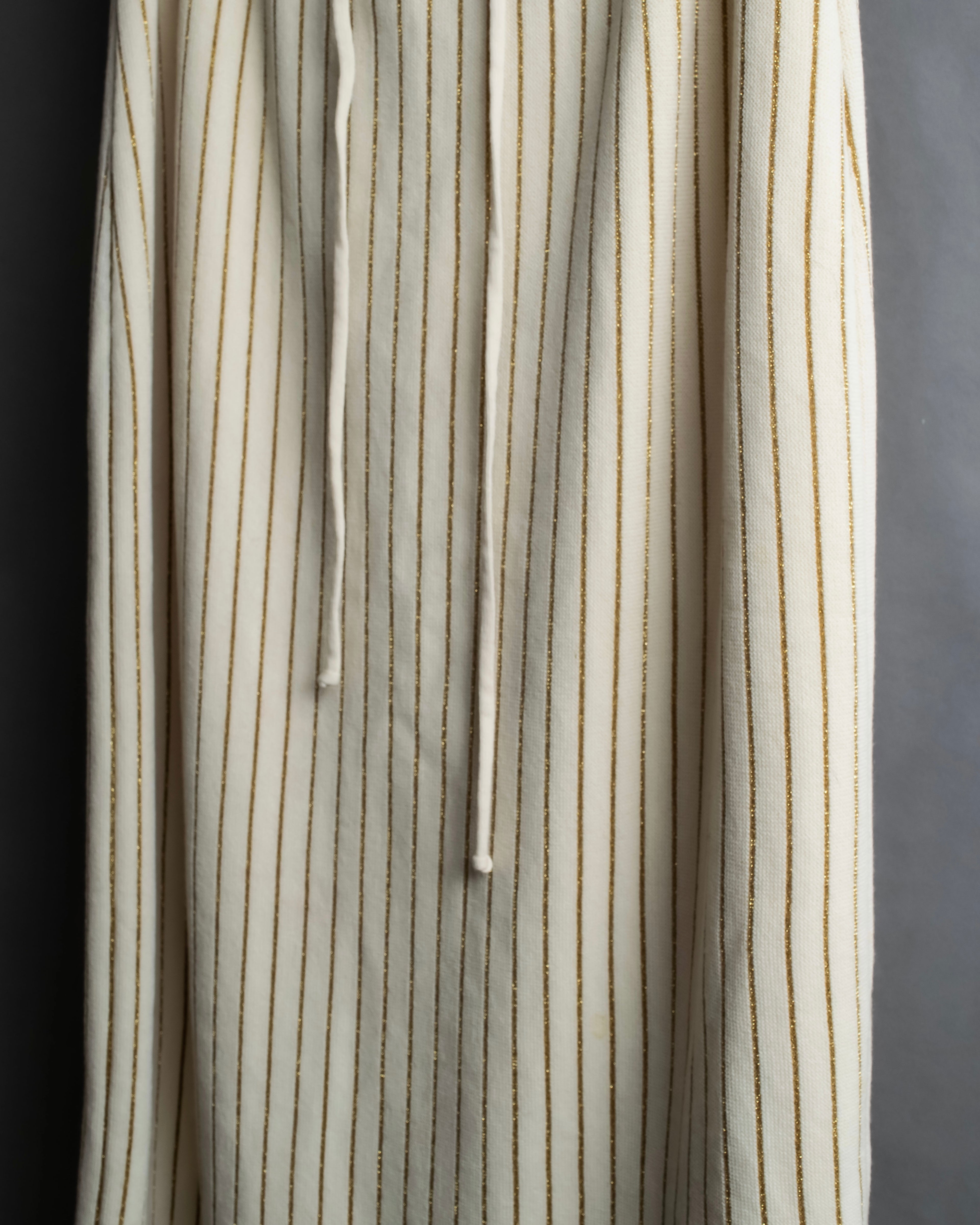 "GUCCI" Gold stripe knit maxi skirt