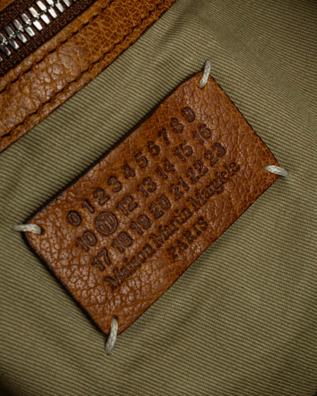 "MAISON MARGIELA" 12SS over flap design leather shoulder bag