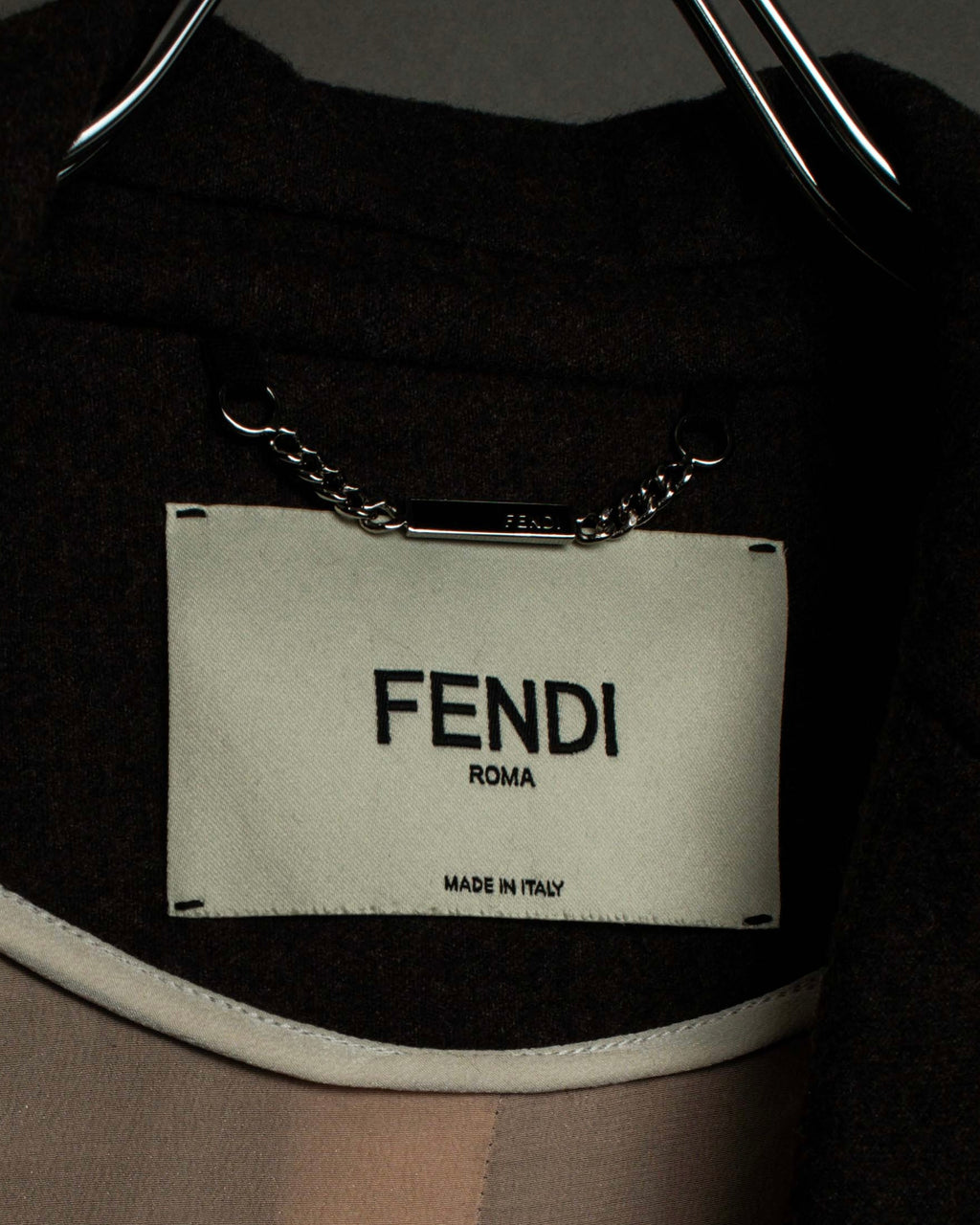 "FENDI" Double-breasted heavy duty wool flannel jacket