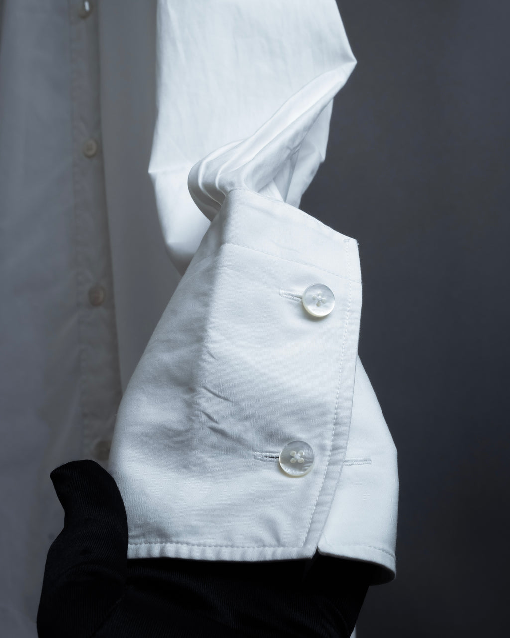 "MAISON MARGIELA" 20AW Long cuff design cotton white shirt