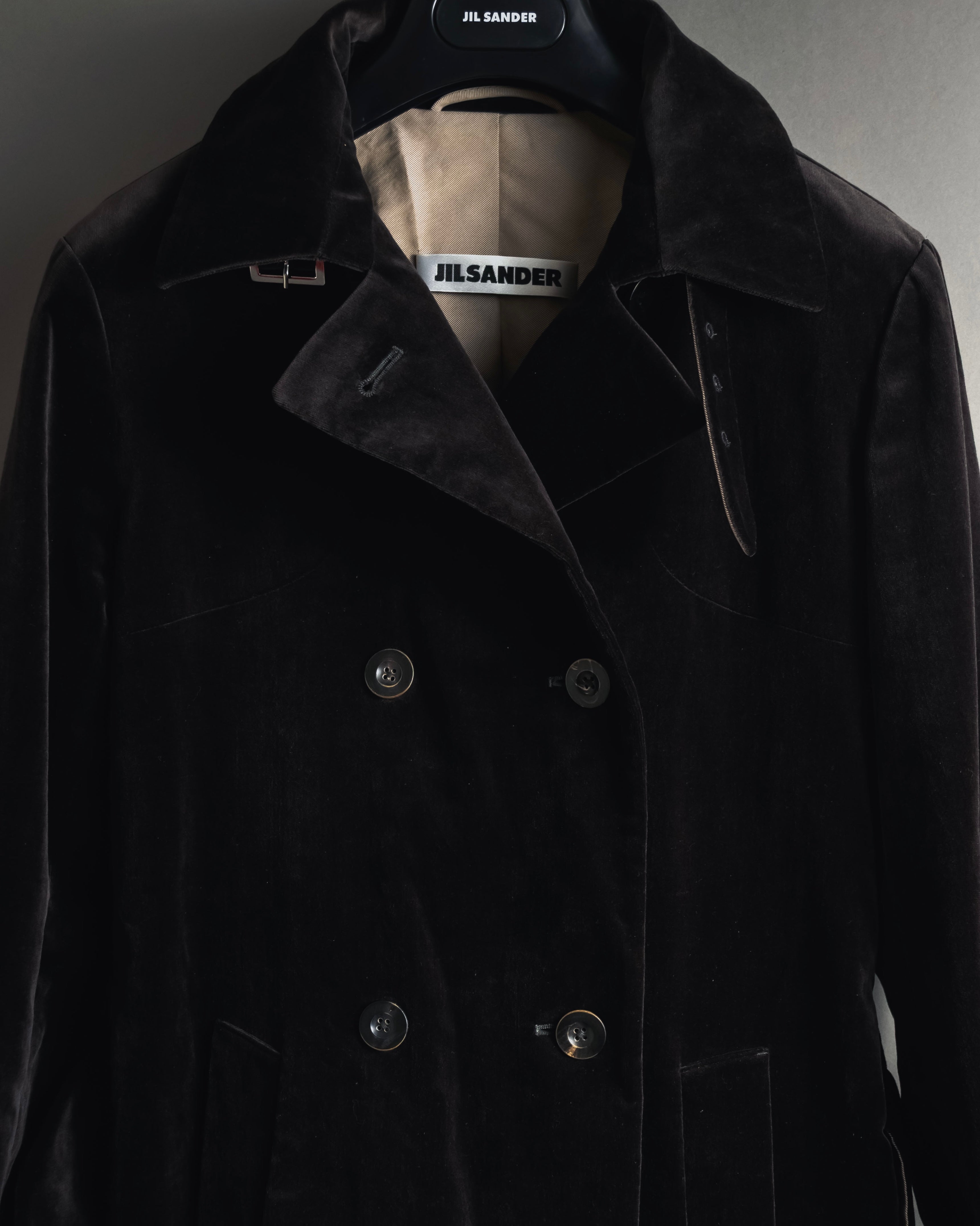 -SPECIAL- "JIL SANDER"
90’s-00’s Architectural cotton velvet belted coat
