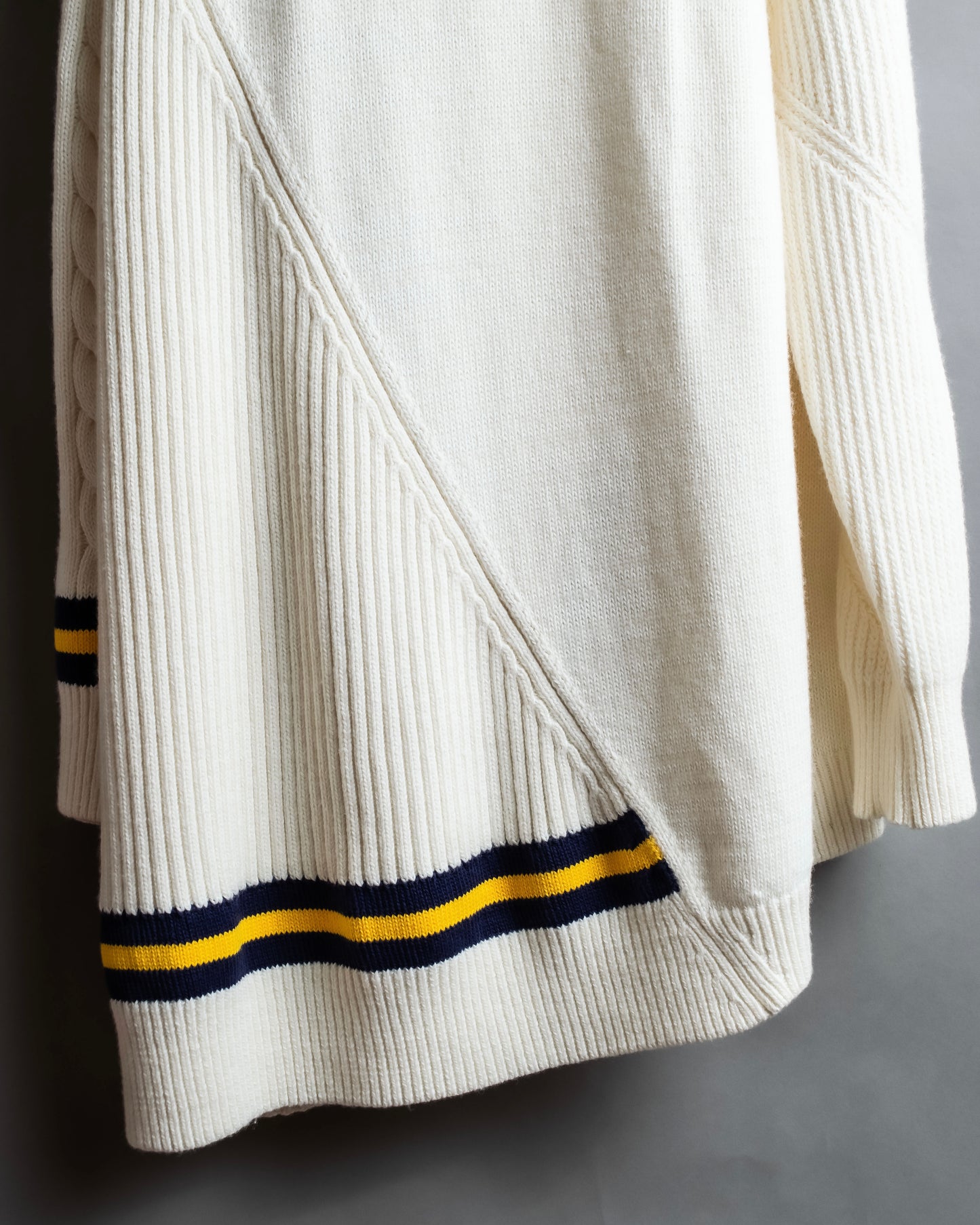 "ALEXANDER WANG" Asymmetrical tilden design knit switching sweater