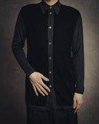 –SPECIAL– “HERMES” 90’s-00’s Contrast material serie button shirt cardigan