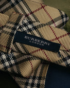 "BURBERRY LONDON" 00's Beige checked silk necktie