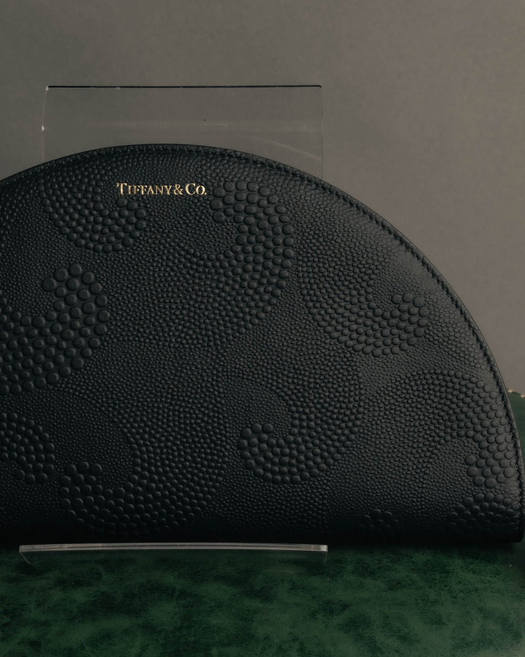 "Tiffany & Co." 10's-20's Embossed leather wristlet wallet