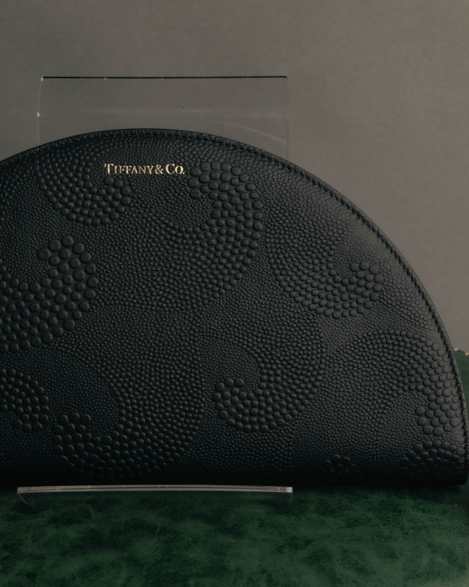 "Tiffany & Co." 10's-20's Embossed leather wristlet wallet