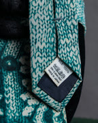 "JEAN PAUL GAULTIER" Trompe l'oeil design silk neck tie