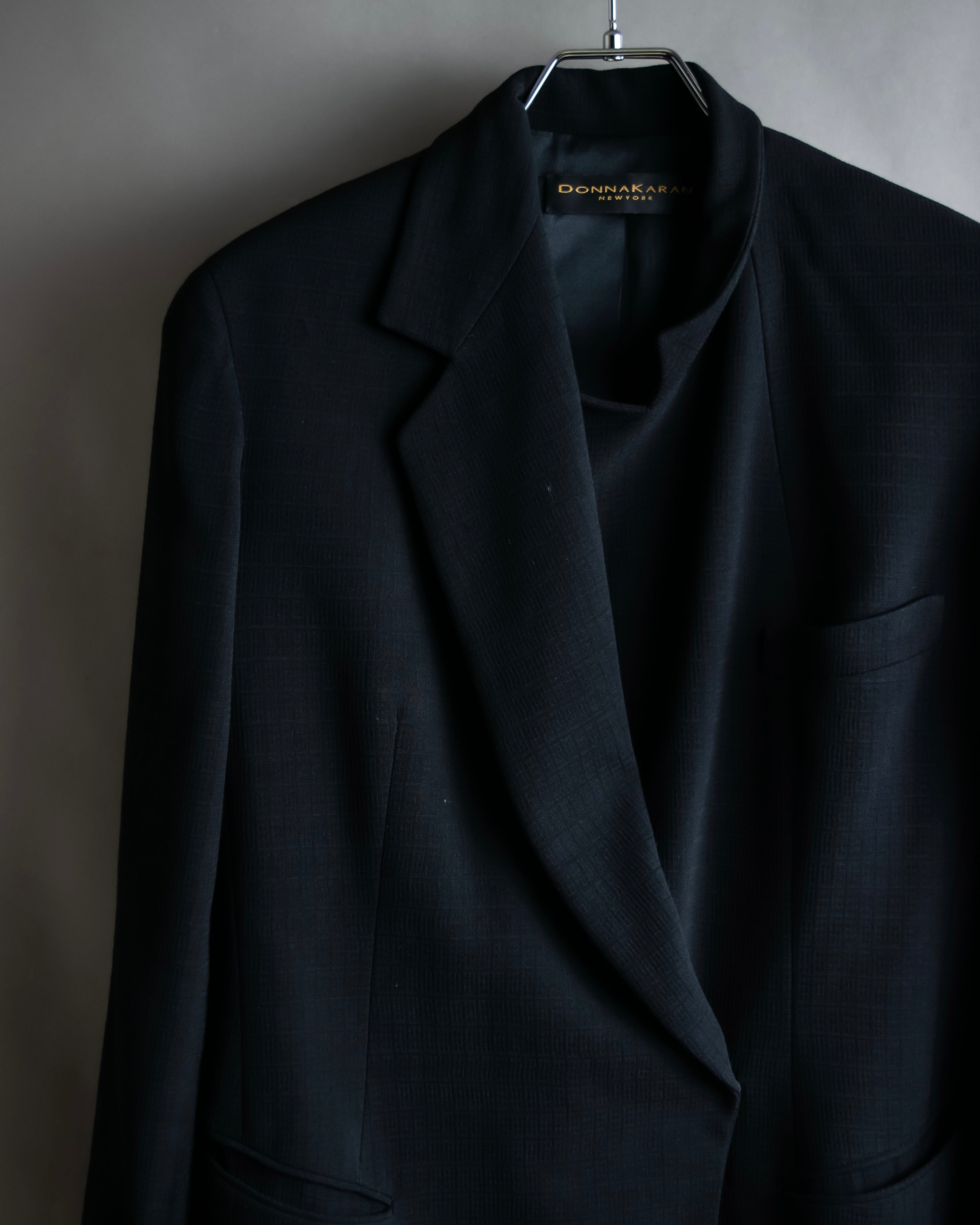 "DKNY" Asymmetrical design woven tailored jacket