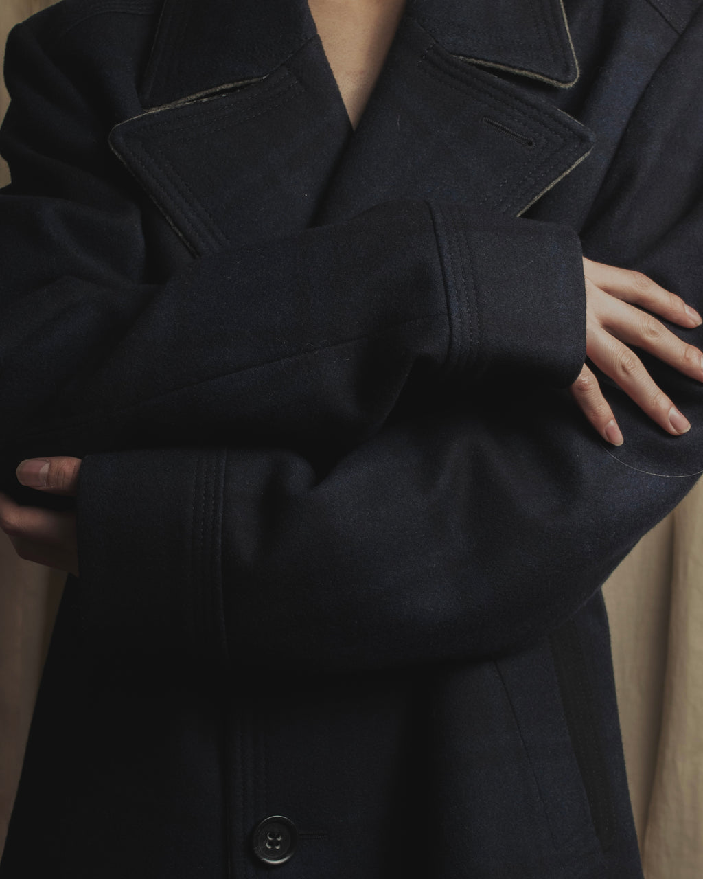 Abrigo de cuadros de doble botonadura "HUGO BOSS"