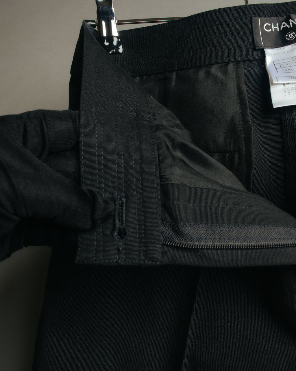 “CHANEL” 2004 Spring grosgrain straight trousers