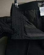 “CHANEL” 2004 Spring grosgrain straight trousers