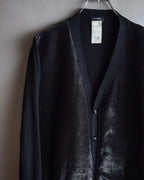 "JIL SANDER" Glitter jacquard V-neck cardigan