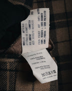 "LARDINI" Checked three-button soft-shoulder tailored jacket