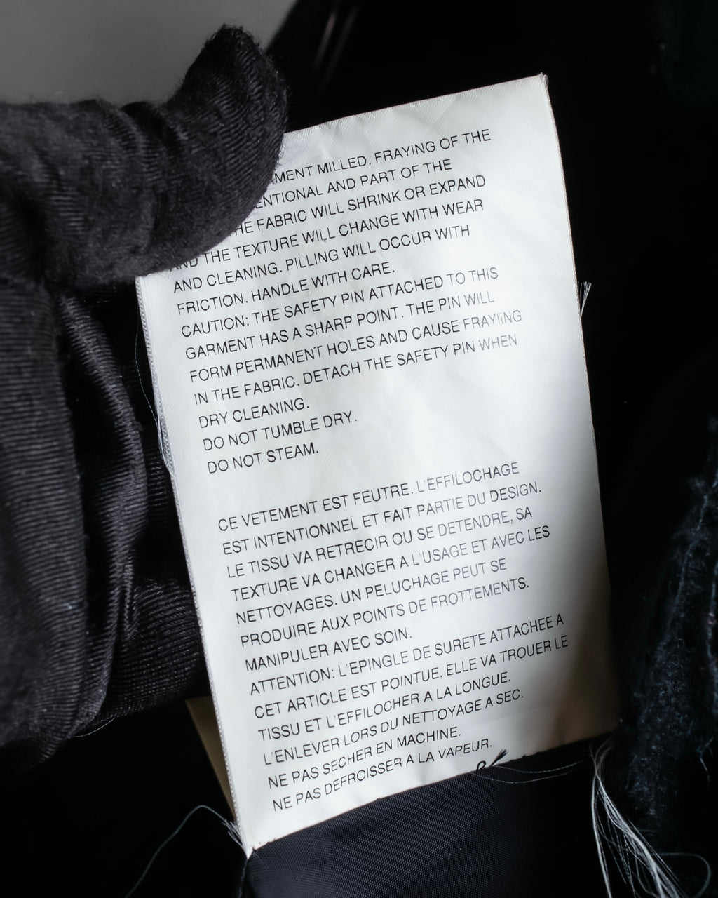 "tricot COMME des GARCONS" Fringe cut design tailored jacket