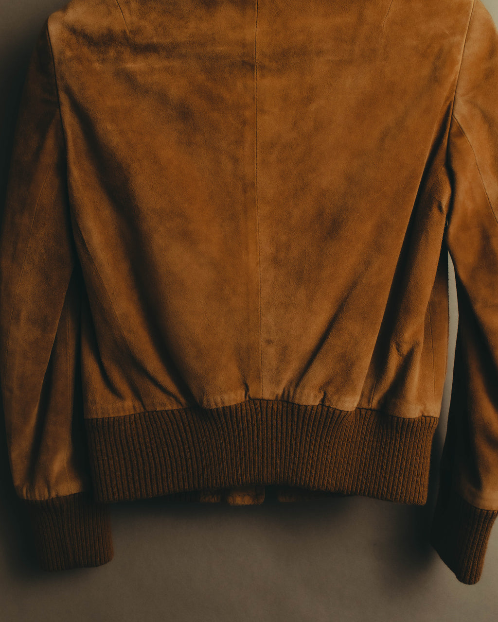 -SPECIAL- “GUCCI” 70’s-80’s Bovine suede bomber jacket