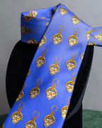 "CHANEL" Heart shaped gold parts pattern chain design neck tie