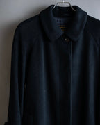 "BURBERRYS" Fly front cashmere blend soutien collar long coat