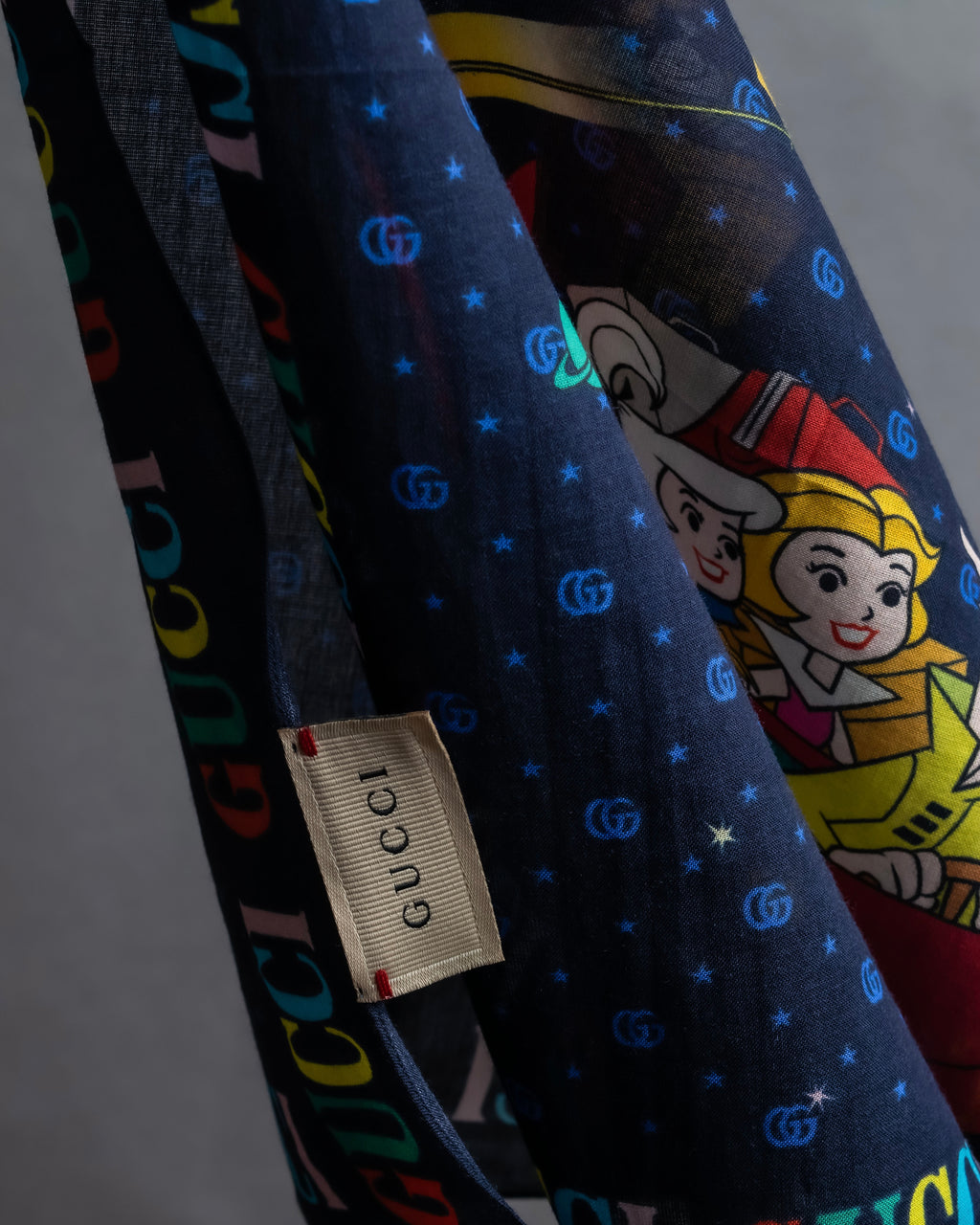"GUCCI" Michele period Jetson collaboration silk scarf