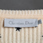 "Christian Dior" Star print frill detail cable knit tunic pullover