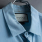 "GUCCI" 100% silk concealed placket shirt