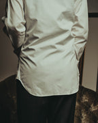 -SPECIAL- "Dior" 10's-20's Sculptural cord embellished concealed placket long sleeve dress shirt