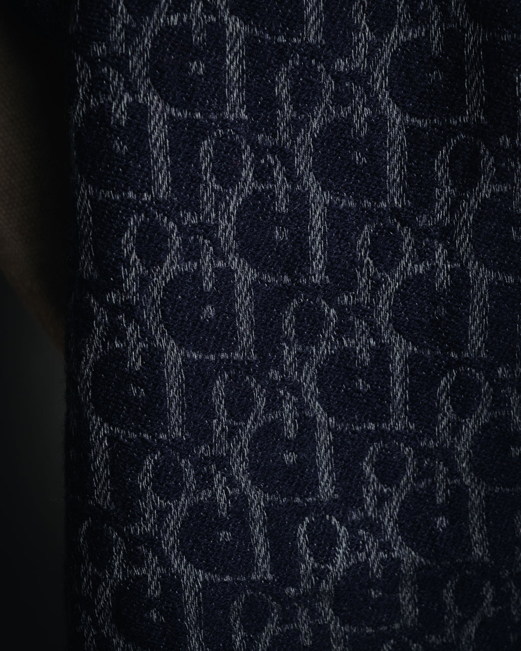 "Christian Dior" 70’s-80’s oblique jacquard merino wool stole