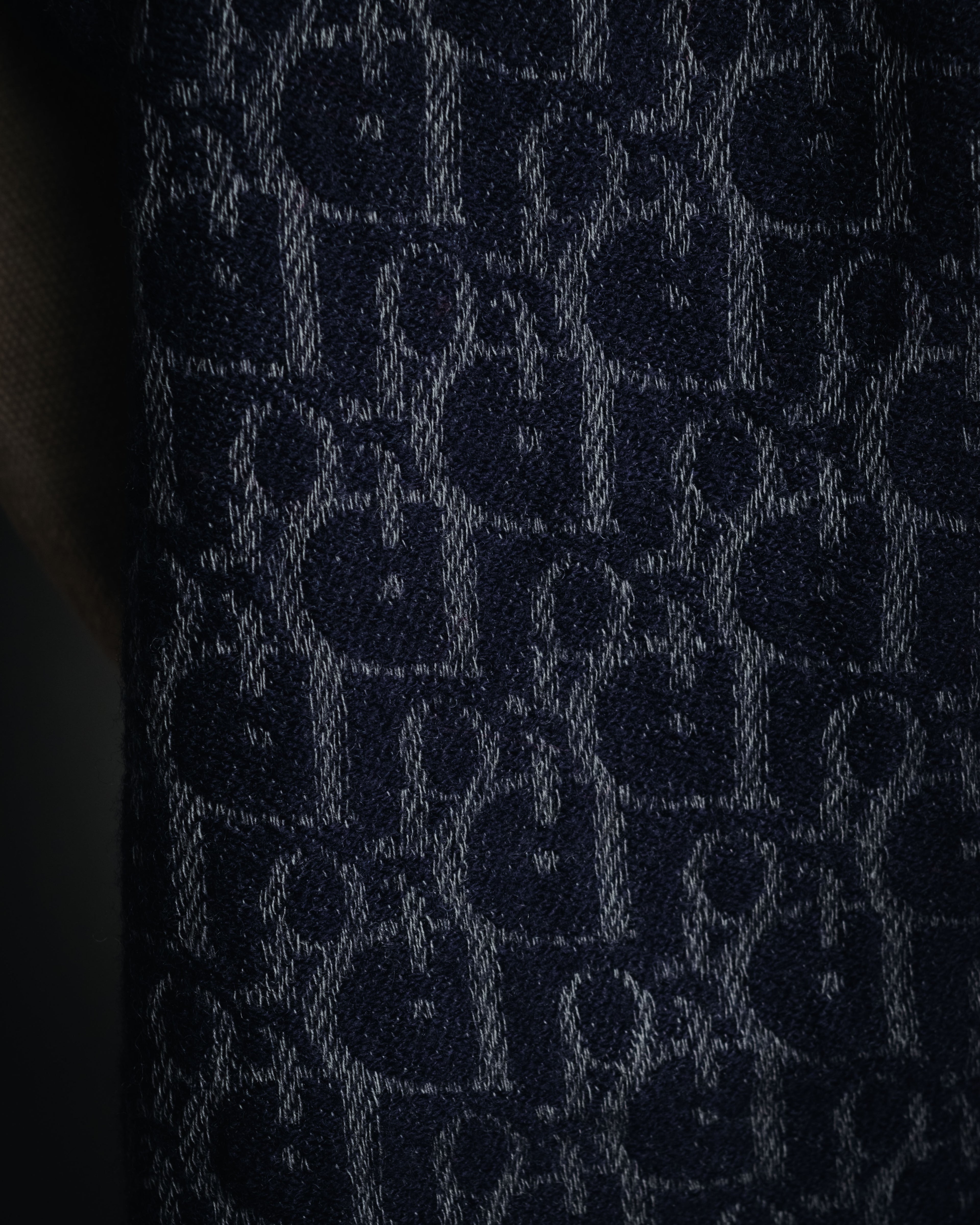 "Christian Dior" 70’s-80’s oblique jacquard merino wool stole