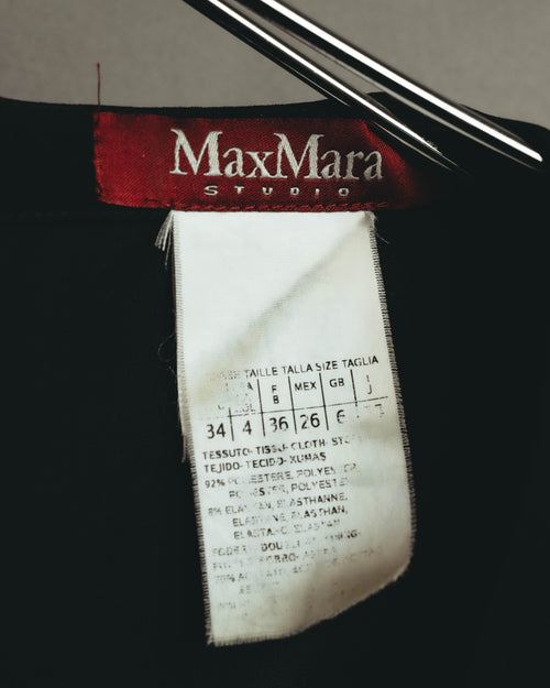 "Max Mara Studio" 00's-10's Elegant sleeveless pleated midi dress