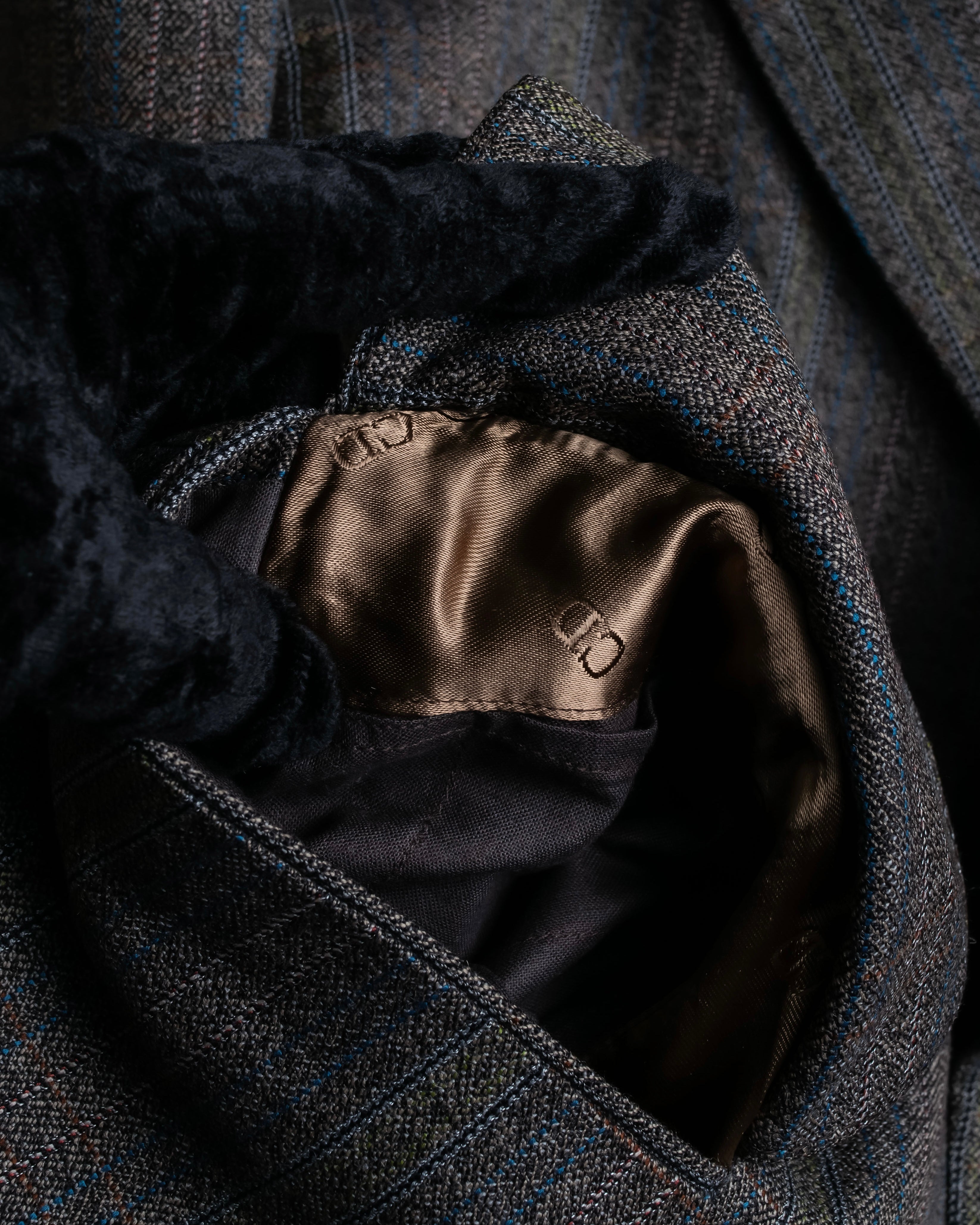 "CHRISTIAN DIOR MONSIEUR"
Multi color striped oversized tailored jacket