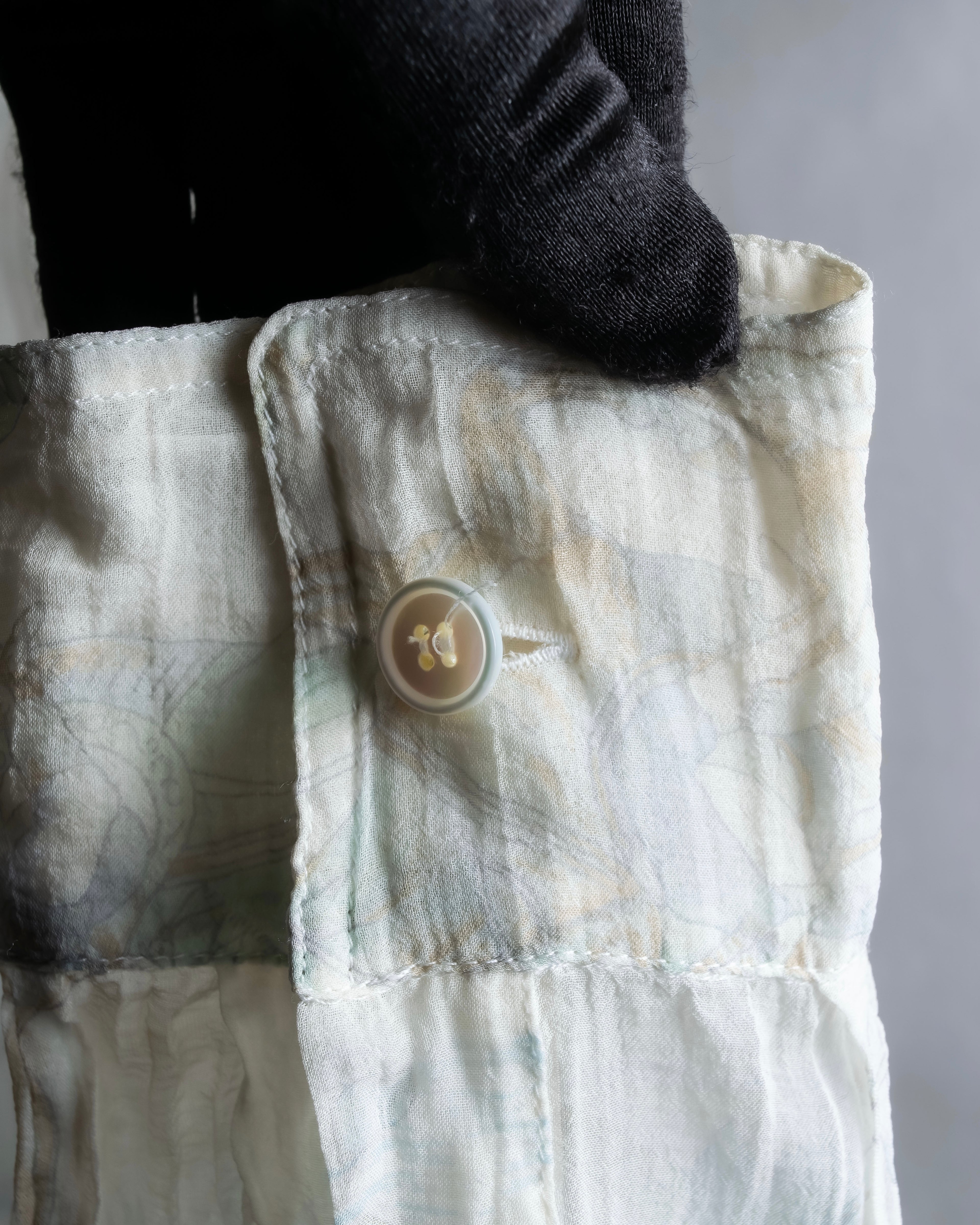 "HERMES" Margiela period abstract pattern shirt