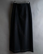 "YOHJI YAMAMOTO" Stitched hemline design flared skirt